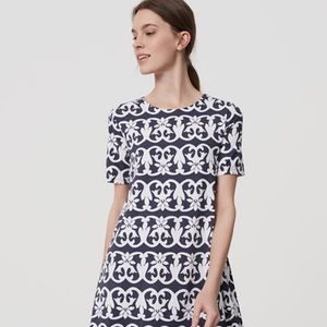 // LOFT Vineyard Stripe Swing Dress